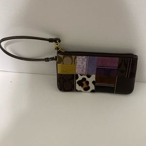 Coach patchwork wristlet